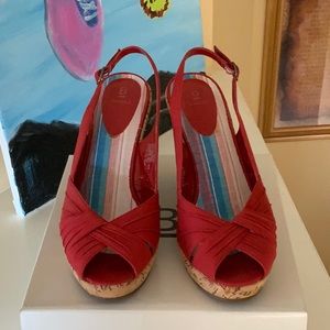 Fabric Platform Sandals